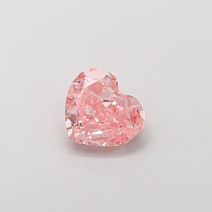 1.13ct HEART Fancy Vivid Pink VVS2 Coloured Lab diamond
