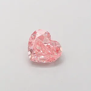 1.13ct HEART Fancy Vivid Pink VVS2 Coloured Lab diamond