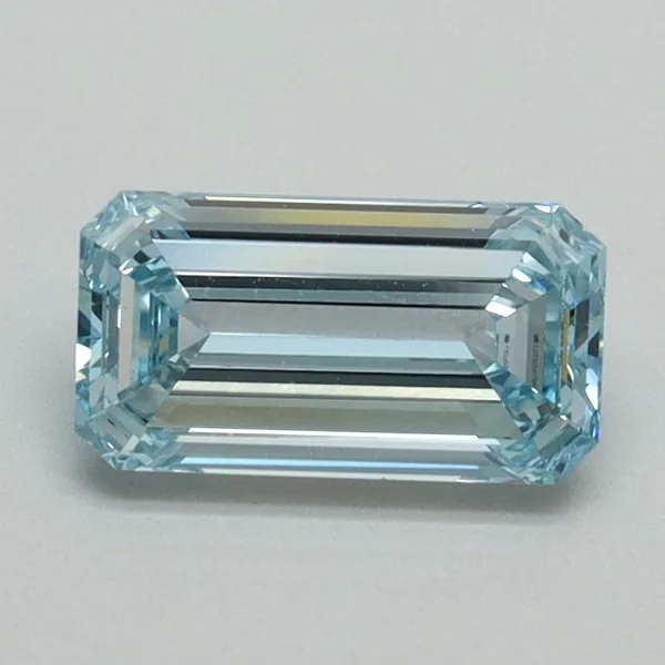 1.01ct EMERALD Fancy Intense Blue VVS2 Coloured Lab diamond