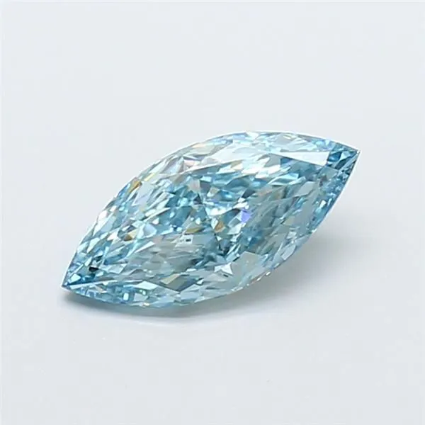 1.01ct MARQUISE Fancy Vivid Blue VVS2 Coloured Lab diamond