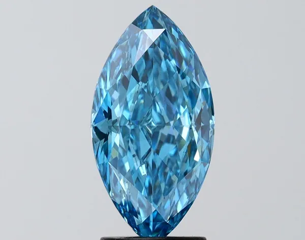 2.58ct MARQUISE Fancy Vivid Blue VS1 Coloured Lab diamond