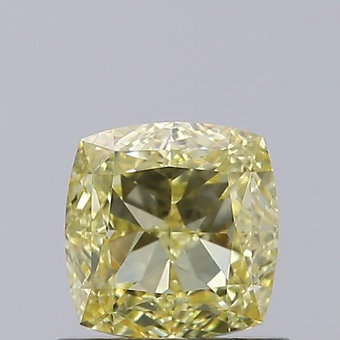 1.07ct CUSHION Fancy Intense Yellow VVS2 Coloured Lab diamond