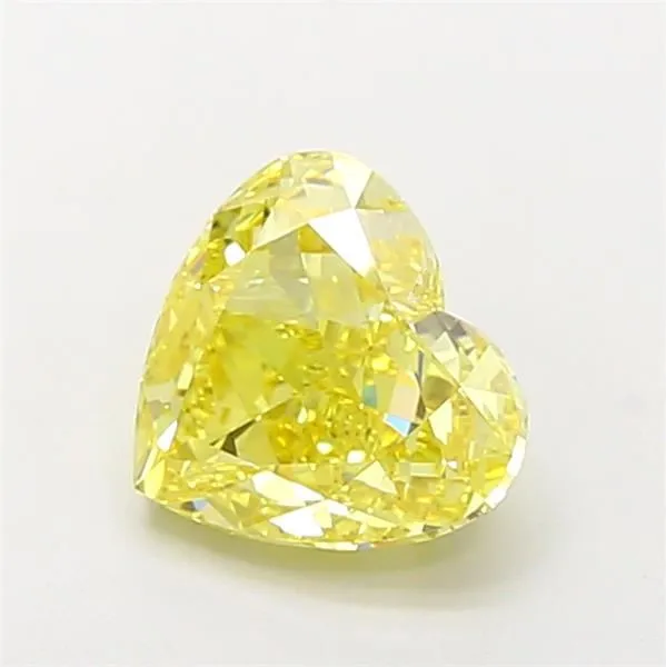 1.54ct HEART Fancy Intense Yellow VVS2 Coloured Lab diamond
