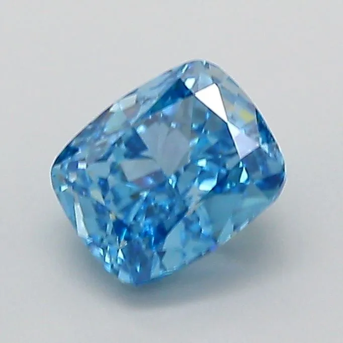 1.00ct CUSHION Fancy Vivid Blue VS2 Coloured Lab diamond