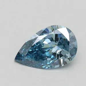 0.5ct PEAR Fancy Vivid Blue VS2 Coloured Lab diamond