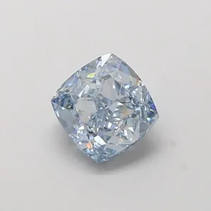 1ct CUSHION Fancy Intense Blue VVS2 Coloured Lab diamond