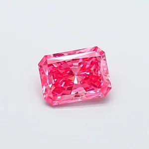 0.62ct RADIANT Fancy Vivid Pink VVS2 Coloured Lab diamond