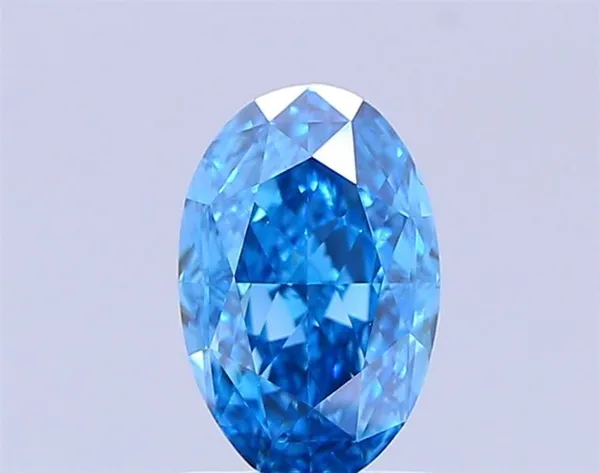 1.06ct OVAL Fancy Vivid Blue VS1 Coloured Lab diamond