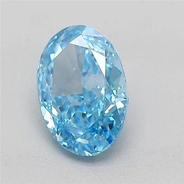 0.53ct OVAL Fancy Vivid Blue VS1 Coloured Lab diamond