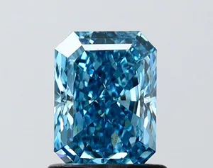 1.12ct RADIANT Fancy Vivid Blue VS1 Coloured Lab diamond