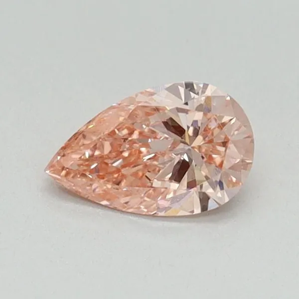0.4ct PEAR Fancy Vivid Pink VS2 Coloured Lab diamond