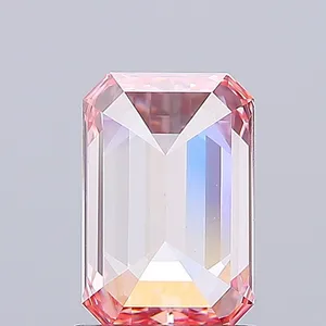 1.58ct EMERALD Fancy Vivid Pink VS1 Coloured Lab diamond