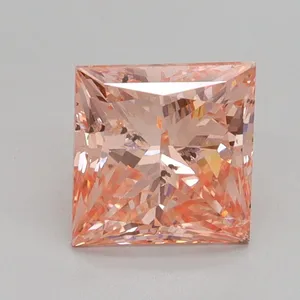 1.8ct PRINCESS Fancy Intense Pink SI2 Coloured Lab diamond