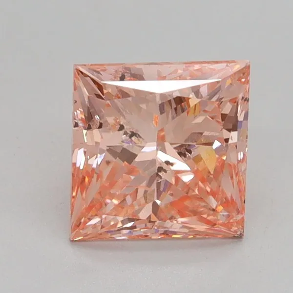 1.8ct PRINCESS Fancy Intense Pink SI2 Coloured Lab diamond