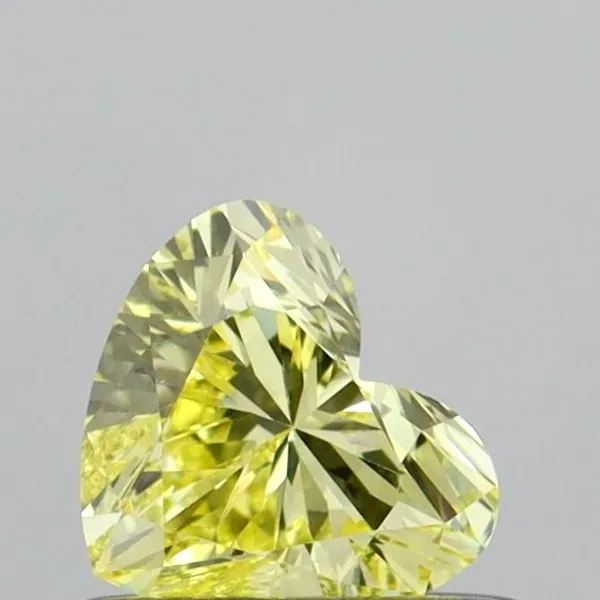 0.42ct HEART Fancy Yellow VS1 Coloured Lab diamond