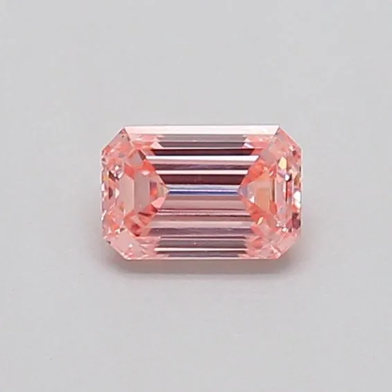 0.33ct EMERALD Fancy Intense Pink VVS2 Coloured Lab diamond