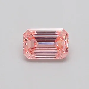 0.33ct EMERALD Fancy Intense Pink VVS2 Coloured Lab diamond
