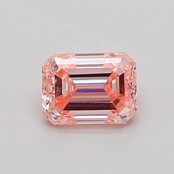 0.5ct EMERALD Fancy Intense Pink VS2 Coloured Lab diamond