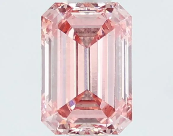1.07ct EMERALD Fancy Vivid Pink VS2 Coloured Lab diamond