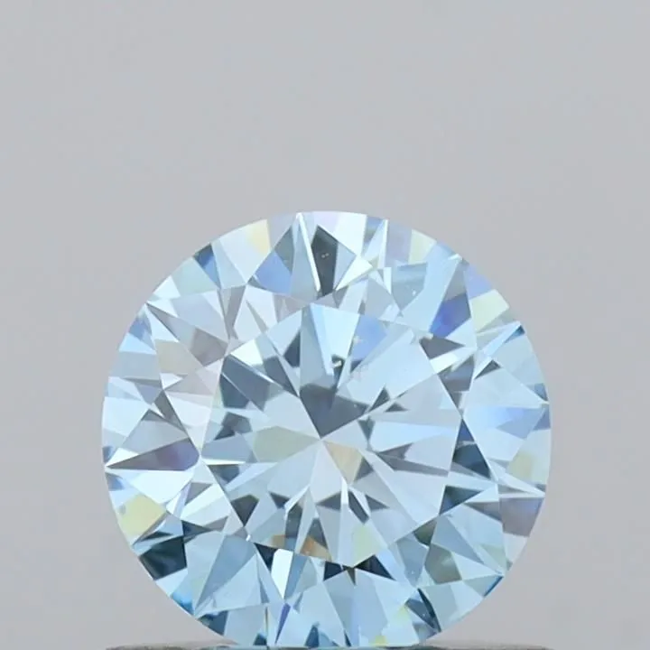 0.60ct ROUND Fancy Vivid Blue VVS2 Coloured Lab diamond