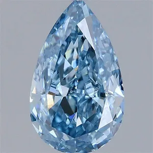 0.93ct PEAR Fancy Vivid Blue VS1 Coloured Lab diamond