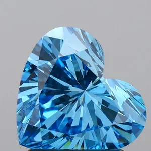 1.55ct HEART Fancy Vivid Blue VS1 Coloured Lab diamond