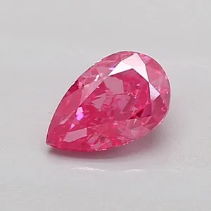 0.57ct PEAR Fancy Vivid Pink VS1 Coloured Lab diamond