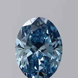 0.9ct OVAL Fancy Intense Blue VS1 Coloured Lab diamond