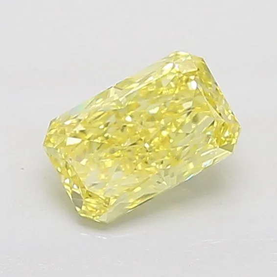 1.38ct RADIANT Fancy Vivid Yellow VVS2 Coloured Lab diamond