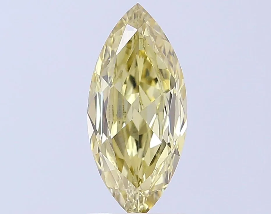 1.75ct MARQUISE Fancy Light Yellow VVS2 Coloured Lab diamond