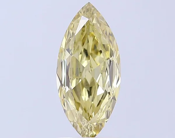 1.75ct MARQUISE Fancy Light Yellow VVS2 Coloured Lab diamond
