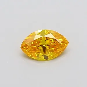 0.54ct MARQUISE Fancy Vivid Yellow VS1 Coloured Lab diamond
