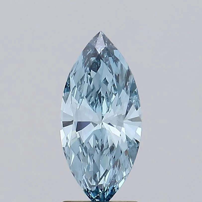1.57ct MARQUISE Fancy Vivid Blue VVS2 Coloured Lab diamond