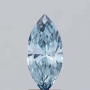 1.57ct MARQUISE Fancy Vivid Blue VVS2 Coloured Lab diamond