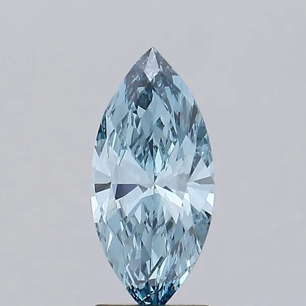 1.57ct MARQUISE Fancy Vivid Blue VVS2 Coloured Lab diamond