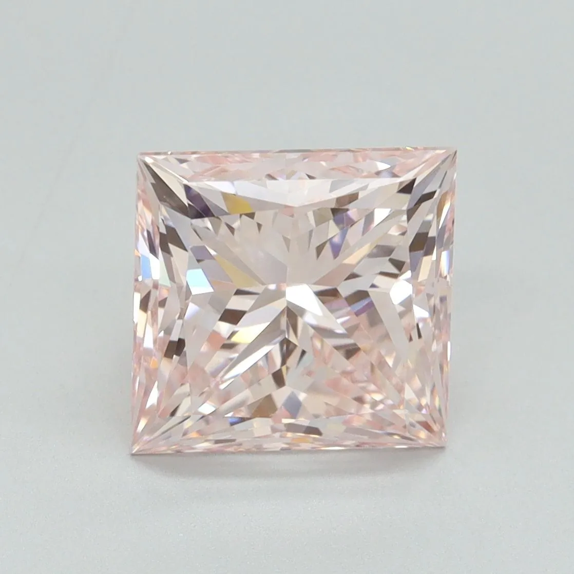 3.52ct PRINCESS Fancy Intense Pink VS2 Coloured Lab diamond