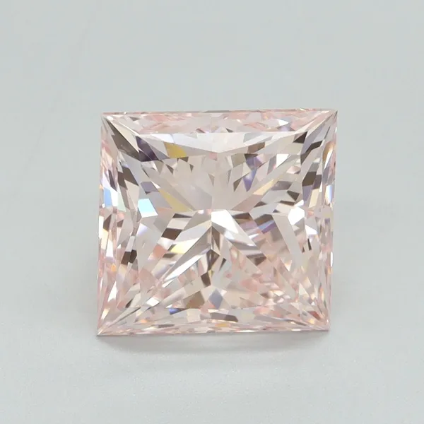 3.52ct PRINCESS Fancy Intense Pink VS2 Coloured Lab diamond