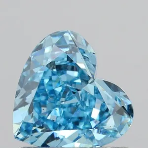 1.03ct HEART Fancy Vivid Blue VS2 Coloured Lab diamond