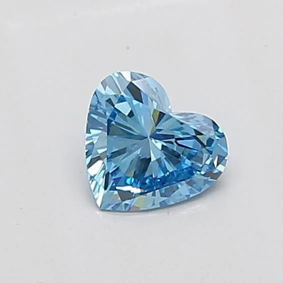 0.54ct HEART Fancy Vivid Blue VVS2 Coloured Lab diamond