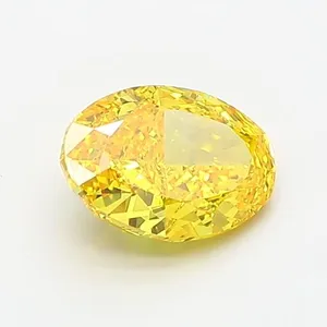 1.04ct OVAL Fancy Vivid Yellow VVS1 Coloured Lab diamond