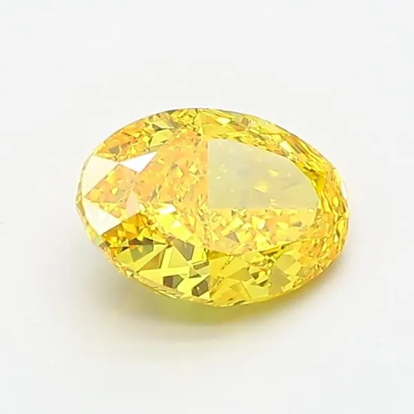 1.04ct OVAL Fancy Vivid Yellow VVS1 Coloured Lab diamond