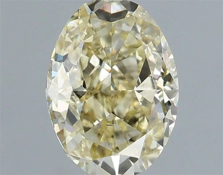 1.01ct OVAL Fancy Light Yellow SI1 Coloured Lab diamond
