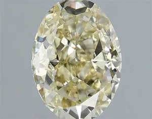 1.01ct OVAL Fancy Light Yellow SI1 Coloured Lab diamond