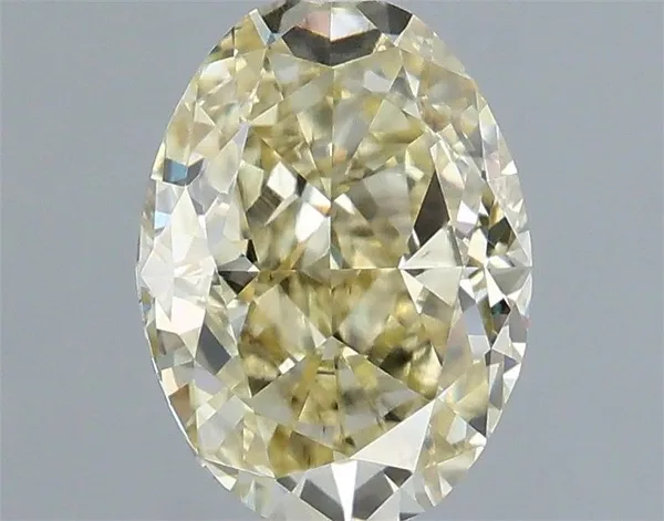 1.01ct OVAL Fancy Light Yellow SI1 Coloured Lab diamond
