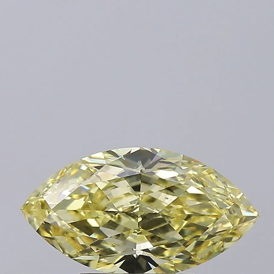 2.08ct MARQUISE Fancy Intense Yellow VS2 Coloured Lab diamond