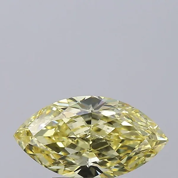 2.08ct MARQUISE Fancy Intense Yellow VS2 Coloured Lab diamond