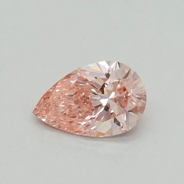 0.31ct PEAR Fancy Vivid Pink VS1 Coloured Lab diamond