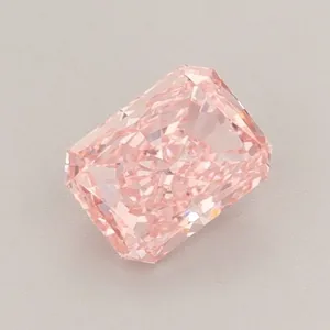 0.68ct RADIANT Fancy Vivid Pink VVS2 Coloured Lab diamond