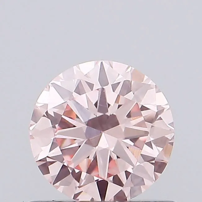 0.58ct ROUND Fancy Intense Pink VVS2 Coloured Lab diamond