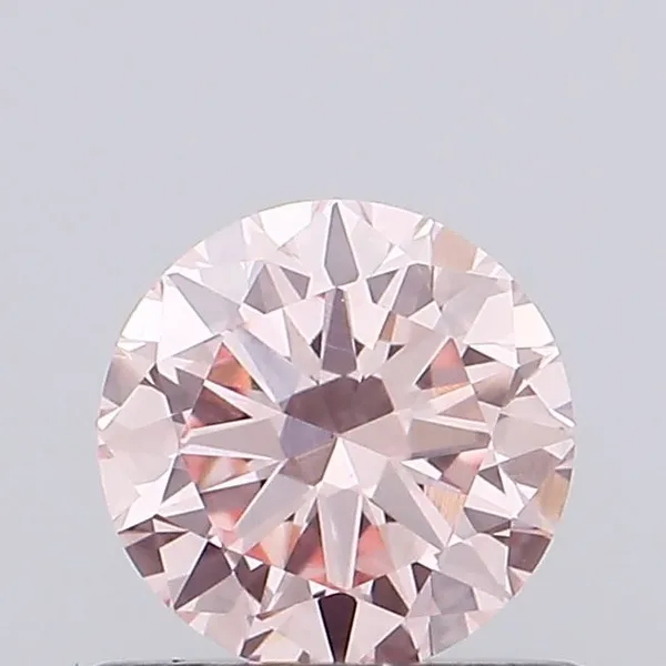 0.58ct ROUND Fancy Intense Pink VVS2 Coloured Lab diamond